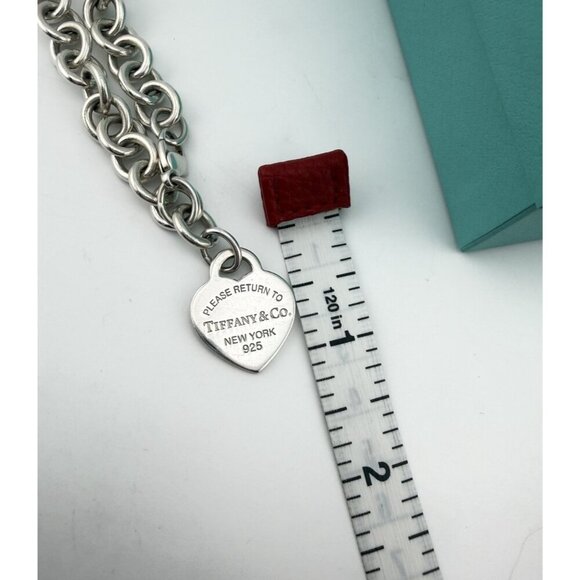 Tiffany & Co. Return to Tiffany Heart Tag 7.25" Chain Bracelet Sterling Silver - Picture 5 of 6